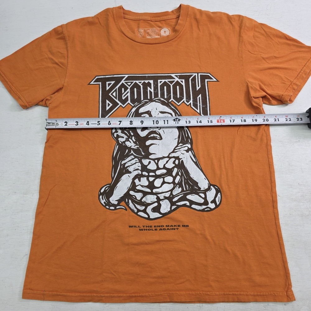 Beartooth Orange T-Shirt Band Music Metal Punk Indie Snake Girl Graphic Tee Sz M - Picture 7 of 8